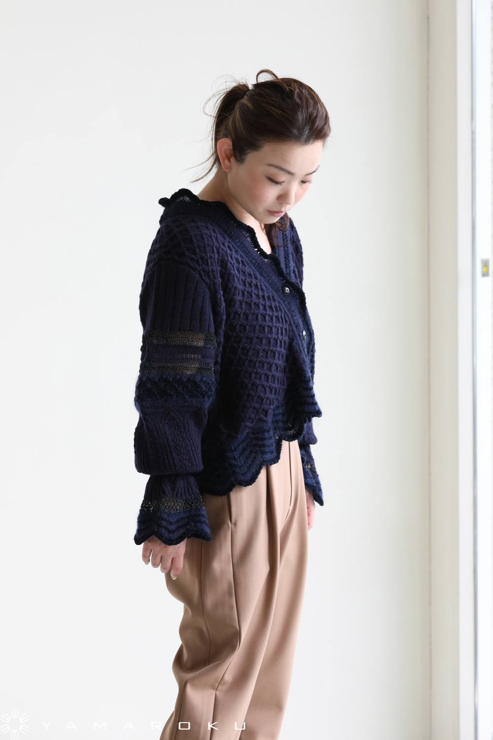 Mame Kurgouchi(マメ) 2020 AW スタート!!Lame Knitting Cardigan ...