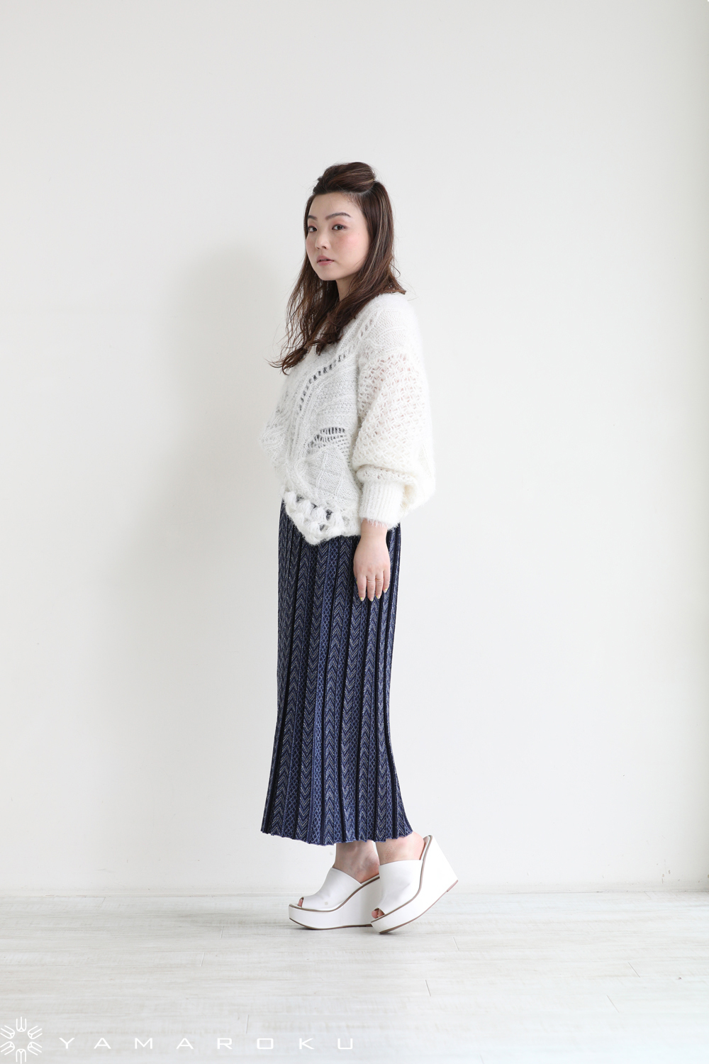 Mame Kurogouchi(マメ) Pleated Knitted Skirt!! | YAMAROKU New Arrival