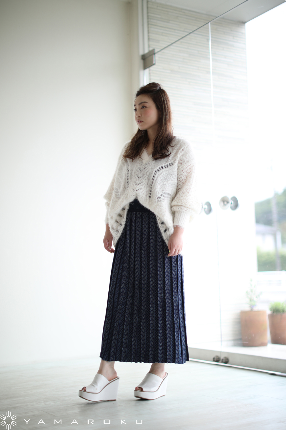 Mame Kurogouchi(マメ) Pleated Knitted Skirt！！ | YAMAROKU New Arrival