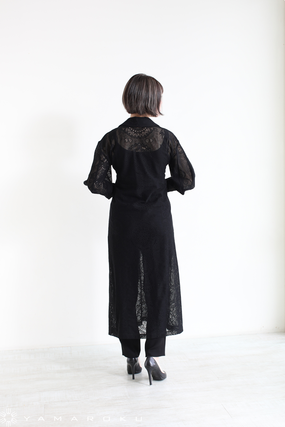 Mame Kurogouchi Sheer Lace Knitted Dress