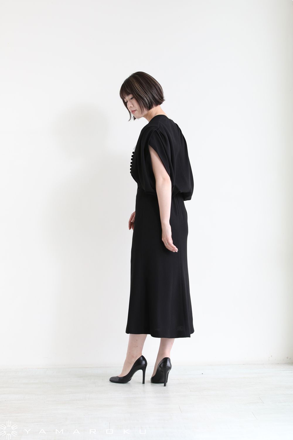 Mame Kurogouchi(マメ) Lace Flap Collar Classic Dress ...