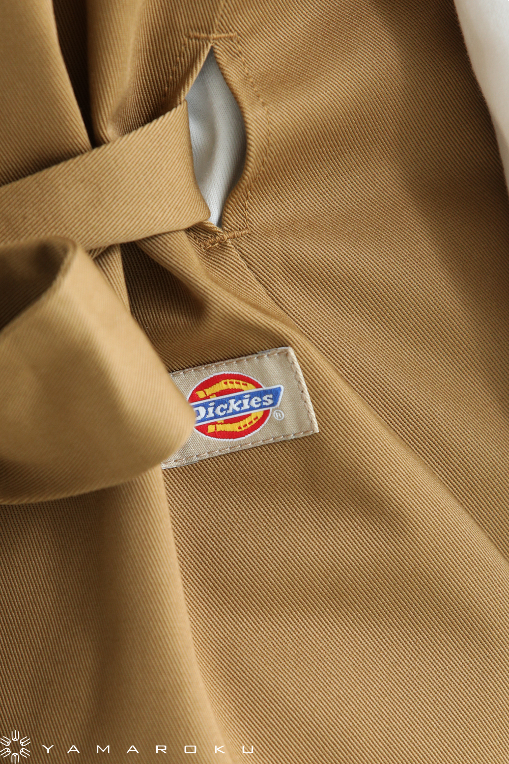 MUVEIL Dickies コラボチノスカート キャメル38 Dickiesコラボ 別注】ウエスト配色 ベルトチノロングスカート｜OUTLET