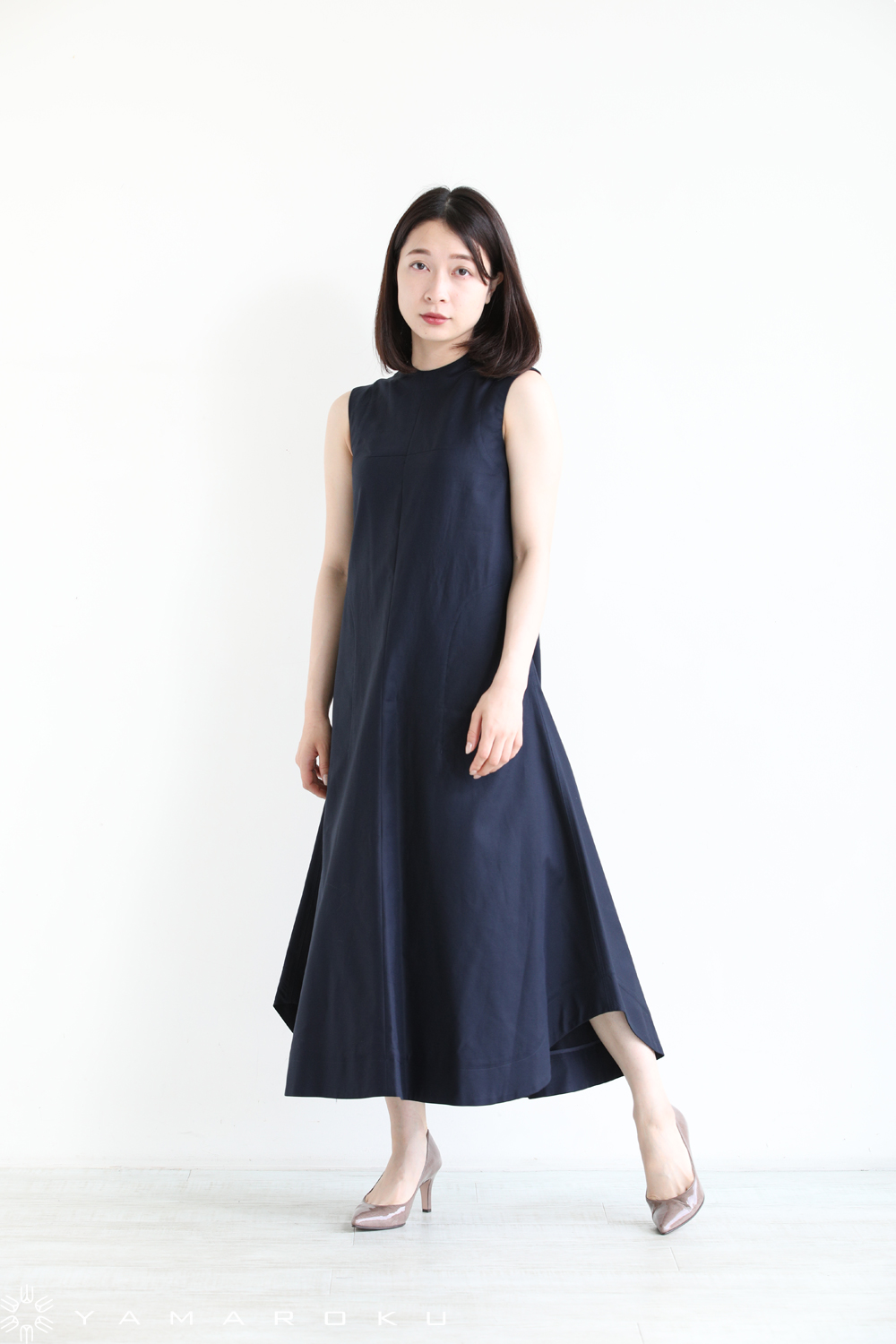 Mame Kurogouchi(マメ) Cotton Double Cloth Sleeveless Dress