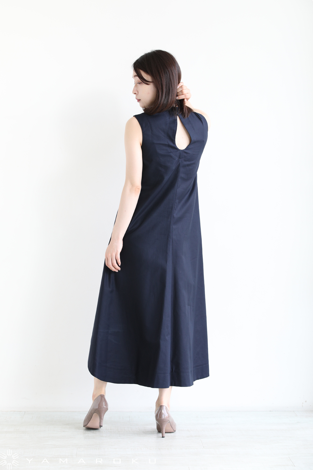 Mame Kurogouchi(マメ) Cotton Double Cloth Sleeveless Dress