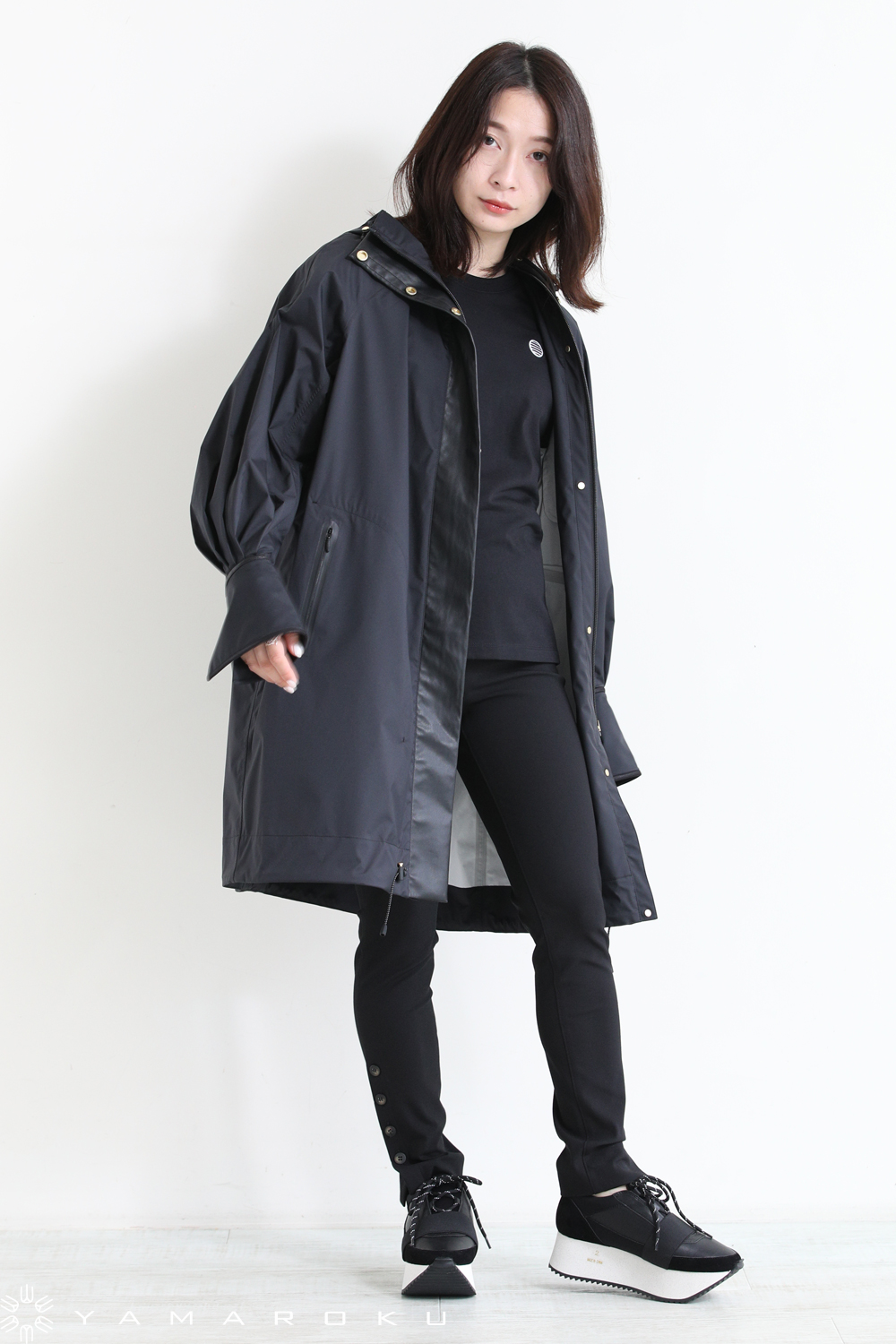 Mame Kurogouchi(マメ) Water Repellent Nylon Hooded Coat