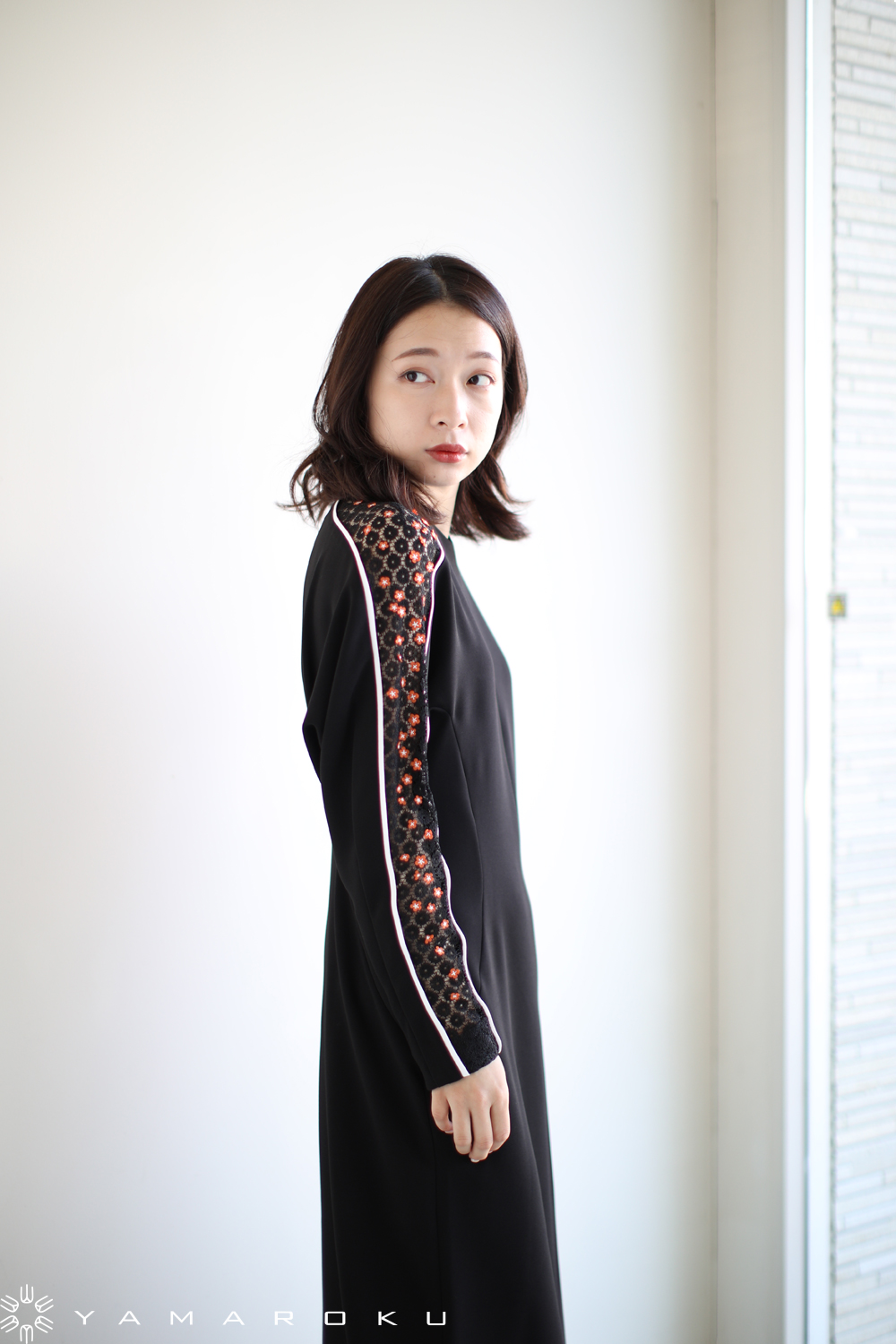 Mame Kurogouchi(マメ) Osmanthus Motif Embroidery Dress ...