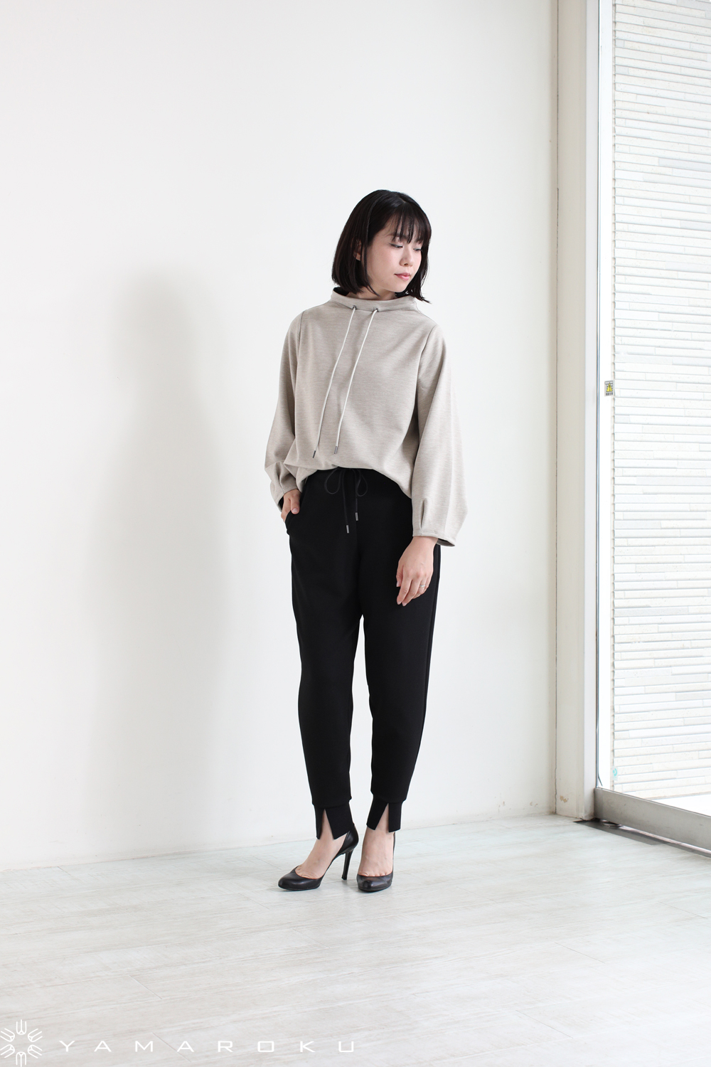 Theory(セオリー) DOUBLE KNIT LT DRAWSTRING TOP！！ | YAMAROKU New