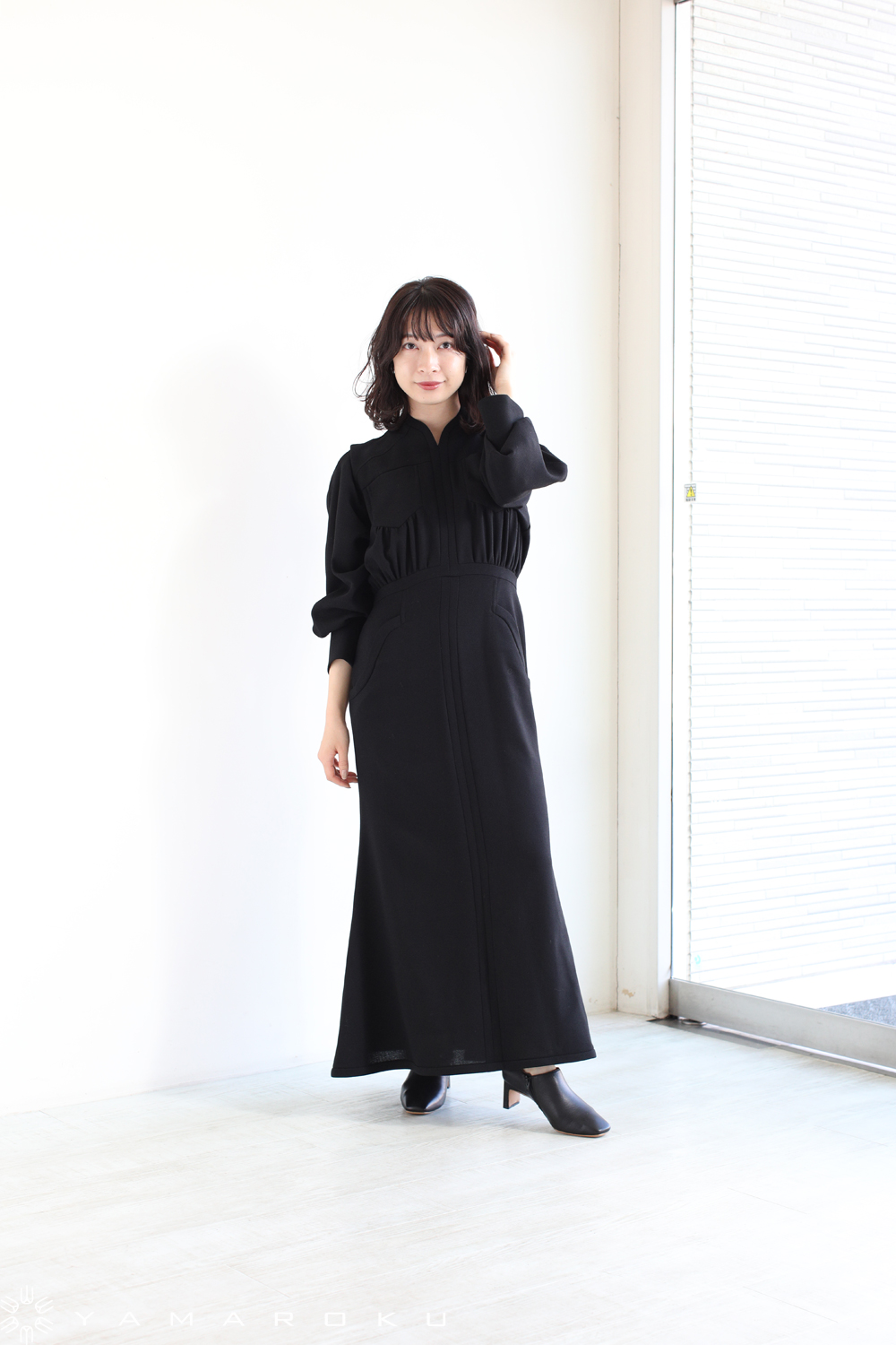 Mame Kurogouchi(マメ) Wool Georgette Flare Dress！！ | YAMAROKU