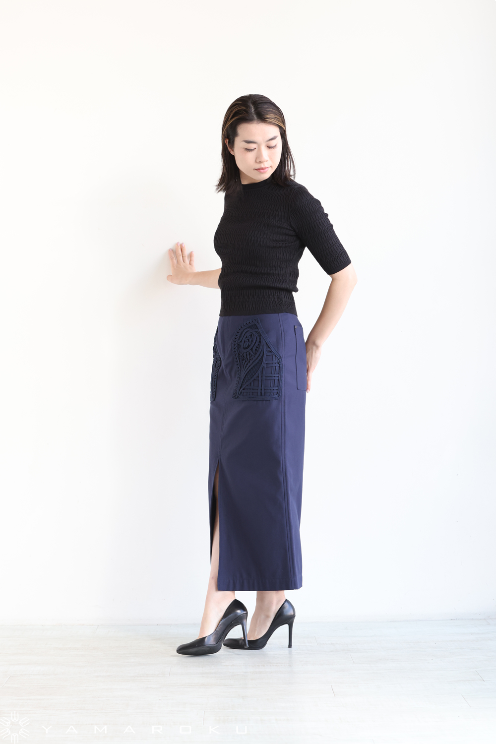 Mame Kurogouchi(マメ) Cording Embroidered Nep-Cotton Skirt