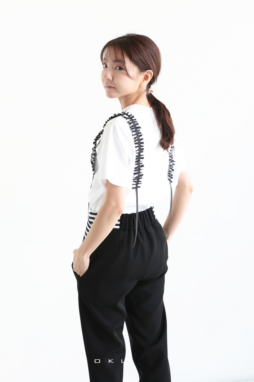 BORDERS at BALCONY(ボーダーズアットバルコニー) SUSPENDER TEE