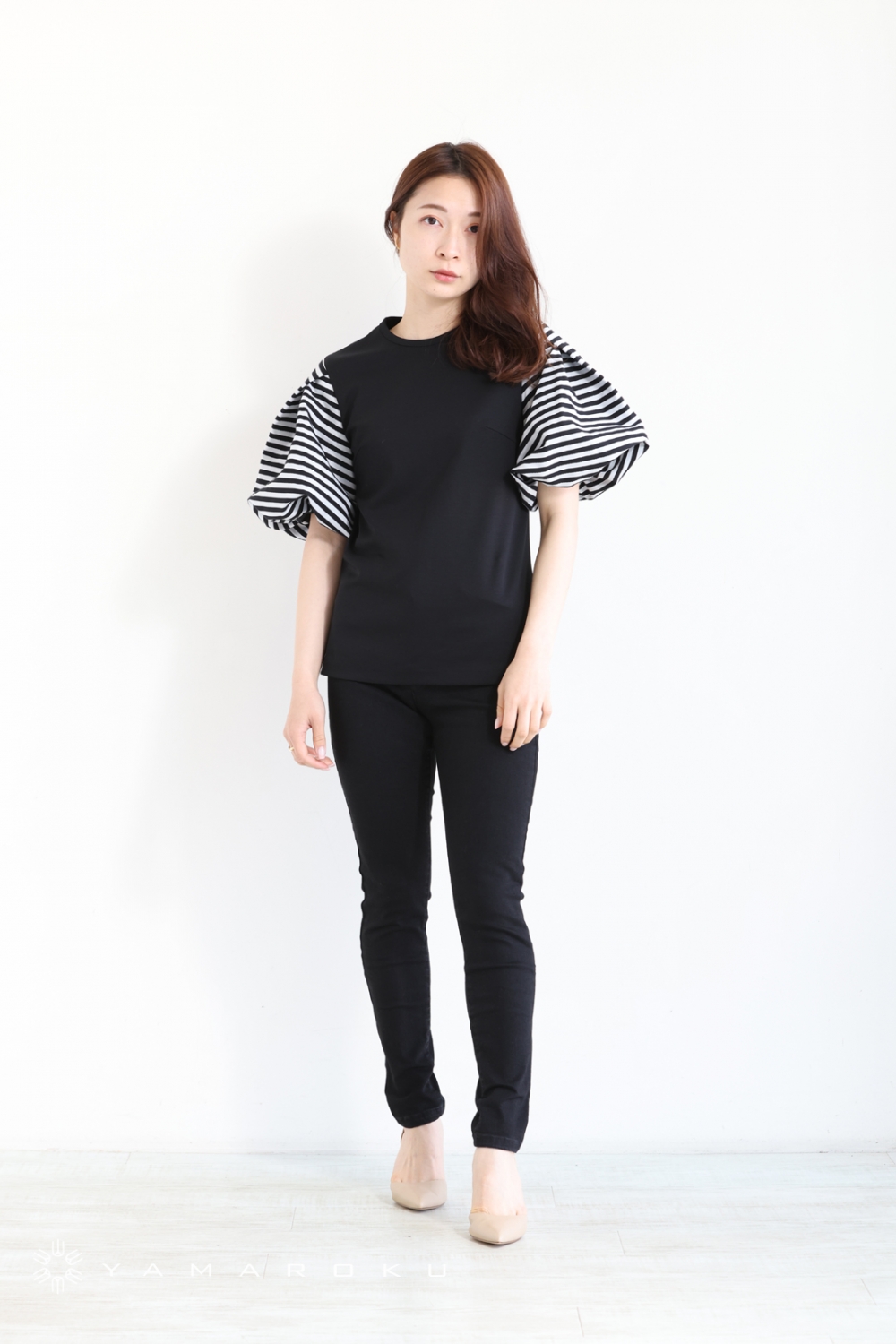 ✨極美品✨ボーダーズアットバルコニー PUFF SLEEVE TEE 38 Borders at Balcony PUFF SLEEVE TEE 38