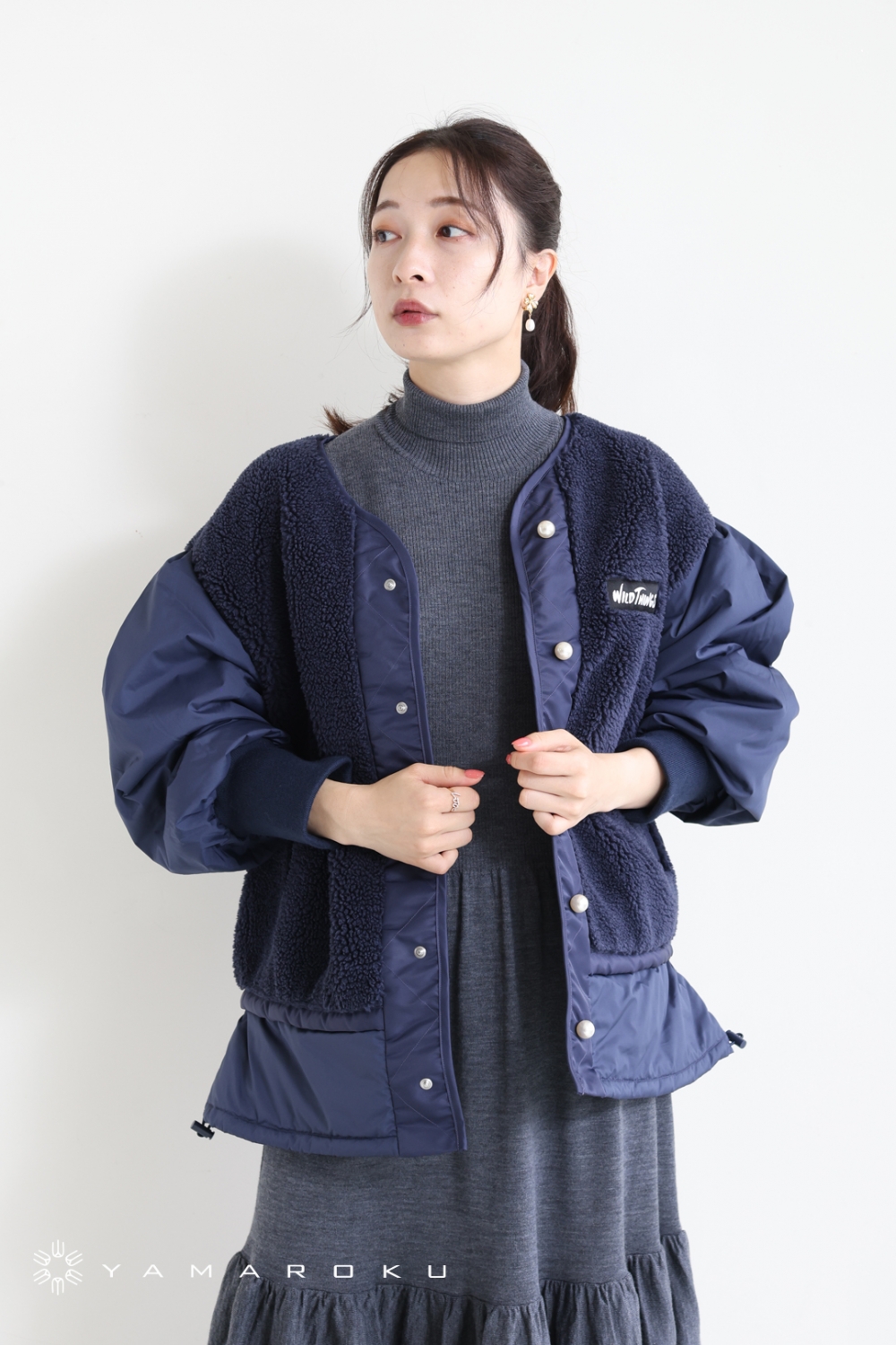 新品未使用WILDTHINGSミュベールコラボフリースボアジャケットmuveil 新品未使用WILDTHINGSミュベールコラボフリースボアジャケットmuveil