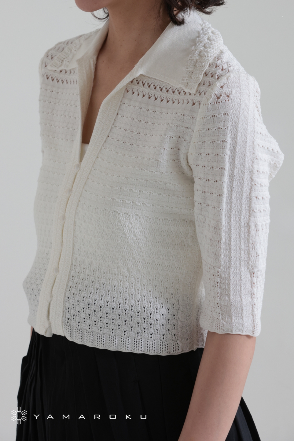 Mame Kurogouchi(マメ) Lace Knitted Top！！ | YAMAROKU New