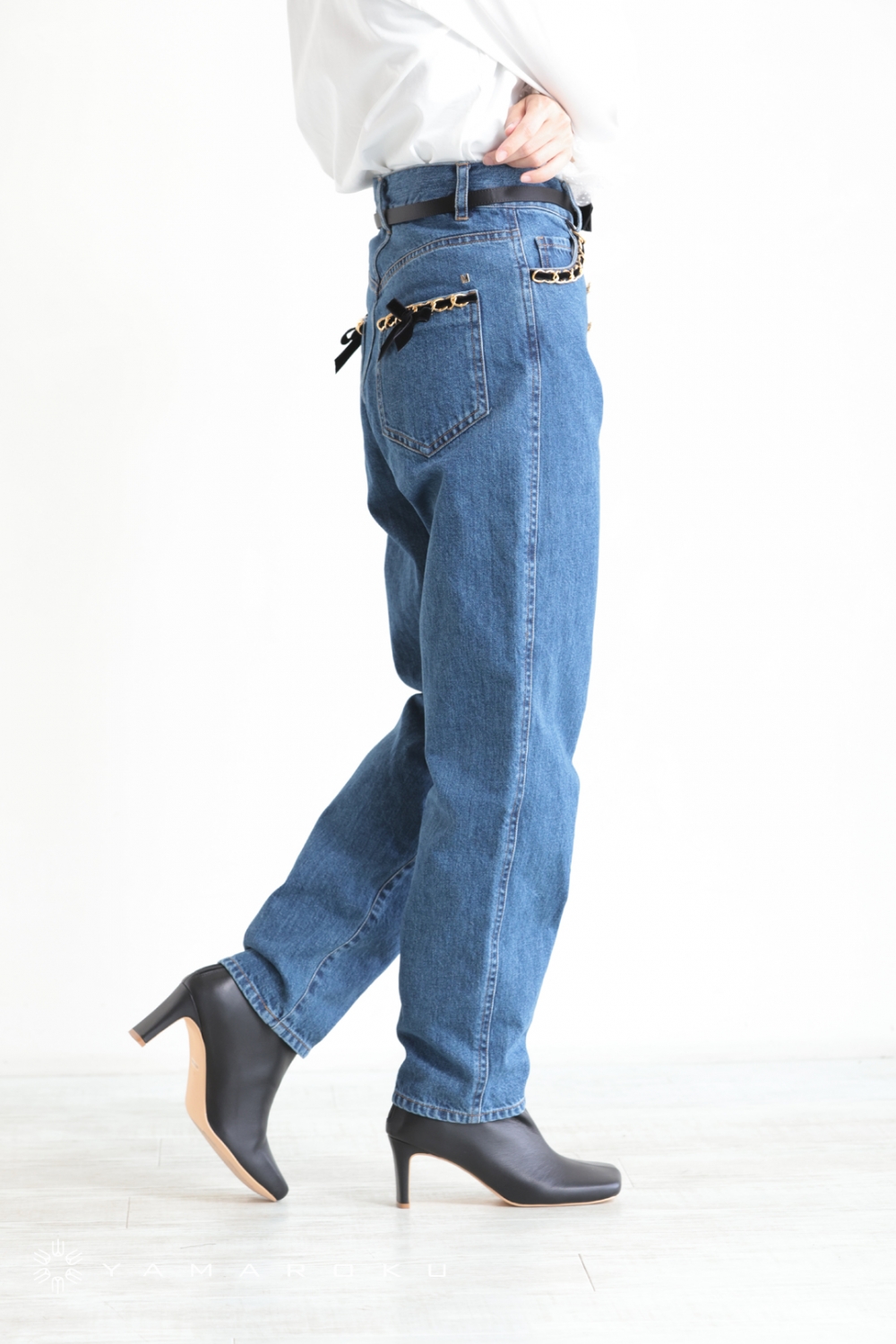 MUVEIL(ミュベール) パールボタンデニムパンツ！！ | YAMAROKU