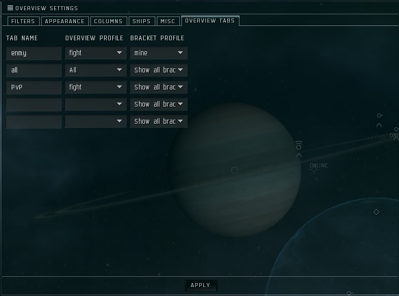 Overview TABS