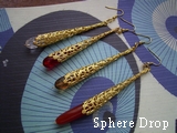 Sphere Dropロングドロップのピアス