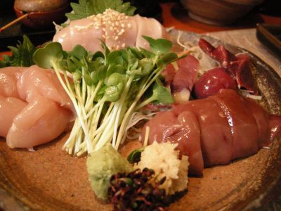 鶏さし4点盛り
