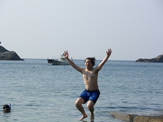 20050828 雲見海岸 バンザイ