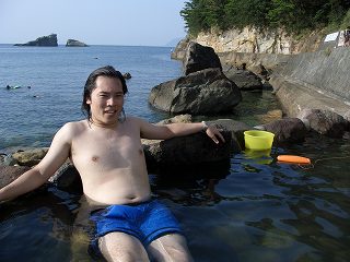 20050828 雲見海岸 足湯