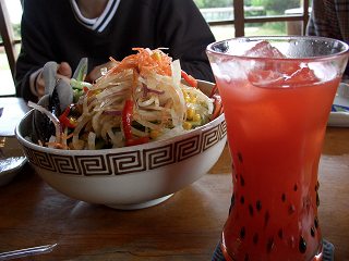20051212 花人逢 サラダ&アセロラドリンク
