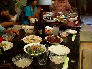 20060916 稲刈り 夕食