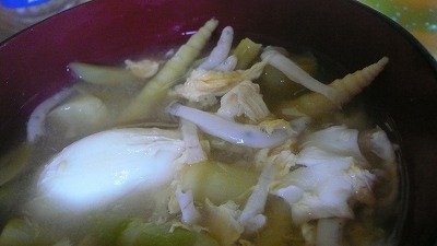20070504 夕食 イサザ 味噌汁