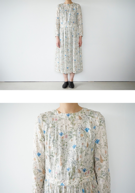 the last flower of the afternoon 優しき庭 gather one-piece dress