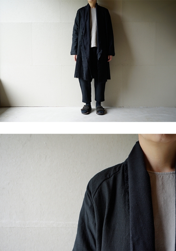 【新品】  MITTAN / ミッタン | 三重織 綿 絹 毛 麻ジャケット | 3 | 紺がさね | メンズ