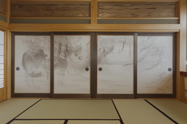 繁久寺襖絵 水墨画