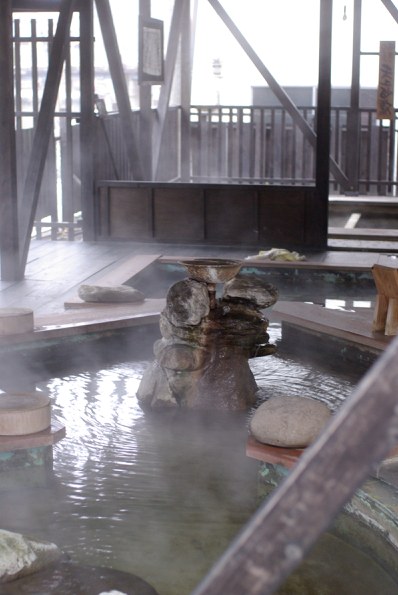 杖立温泉足湯