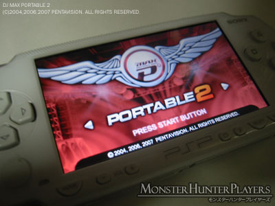 DJMAX PORTABLE 2 タイトル画面