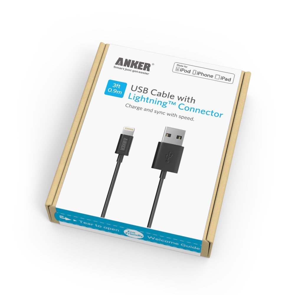 Anker ¥é¥¤¥È¥Ë¥ó¥°USB¥±¡¼¥Ö¥ë (¥Ö¥é¥Ã¥¯)