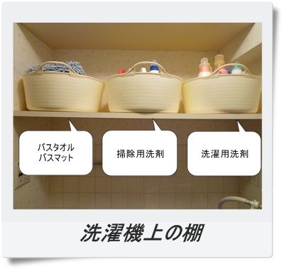 洗濯機上の棚