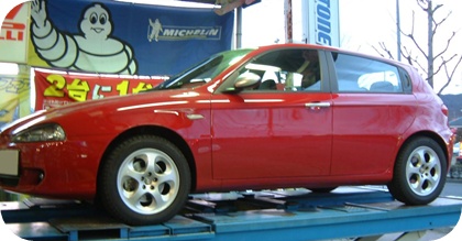 ALFAROMEO147 KONI FSDローフォルムキット装着イメージ