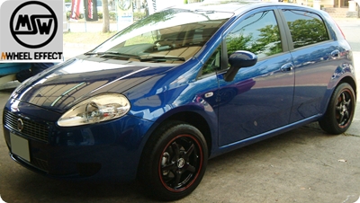 FIAT GRANDE PUNTO + MSW WHEEL MSW16 Black Ver.