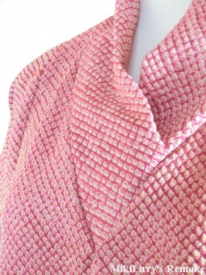 ピンク色の絞り羽織からチュニックワンピースに♪ - MikiLirry 着物