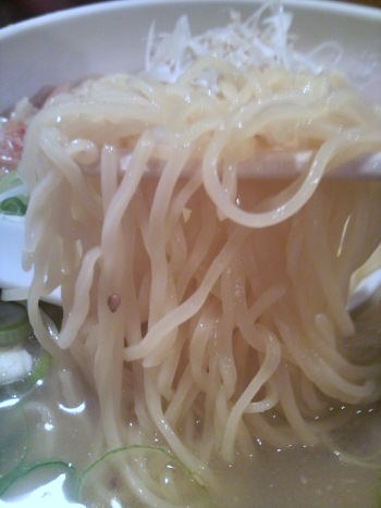 鐙壱番 えび塩らーめんの麺