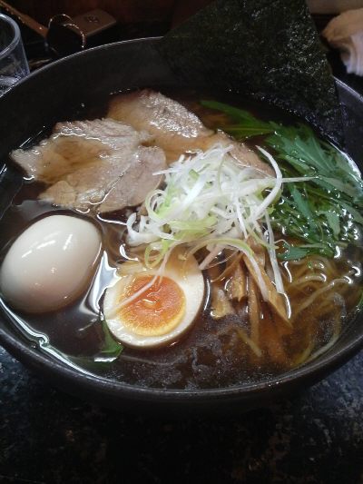梵 しょうゆ 大盛 + 味玉