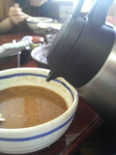 スープ割はセルフでした。