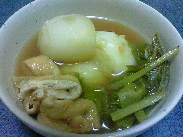 かぶと油揚げの煮物