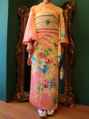 きれいなピンクのアンティーク着物で結婚式へ*** | BabyDoll vintage ...