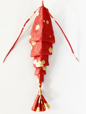 お正月飾り 折り紙キット「海老のお飾り」を作ってみました | アワガミ 