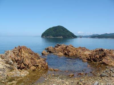 近世以前の街道の岩場