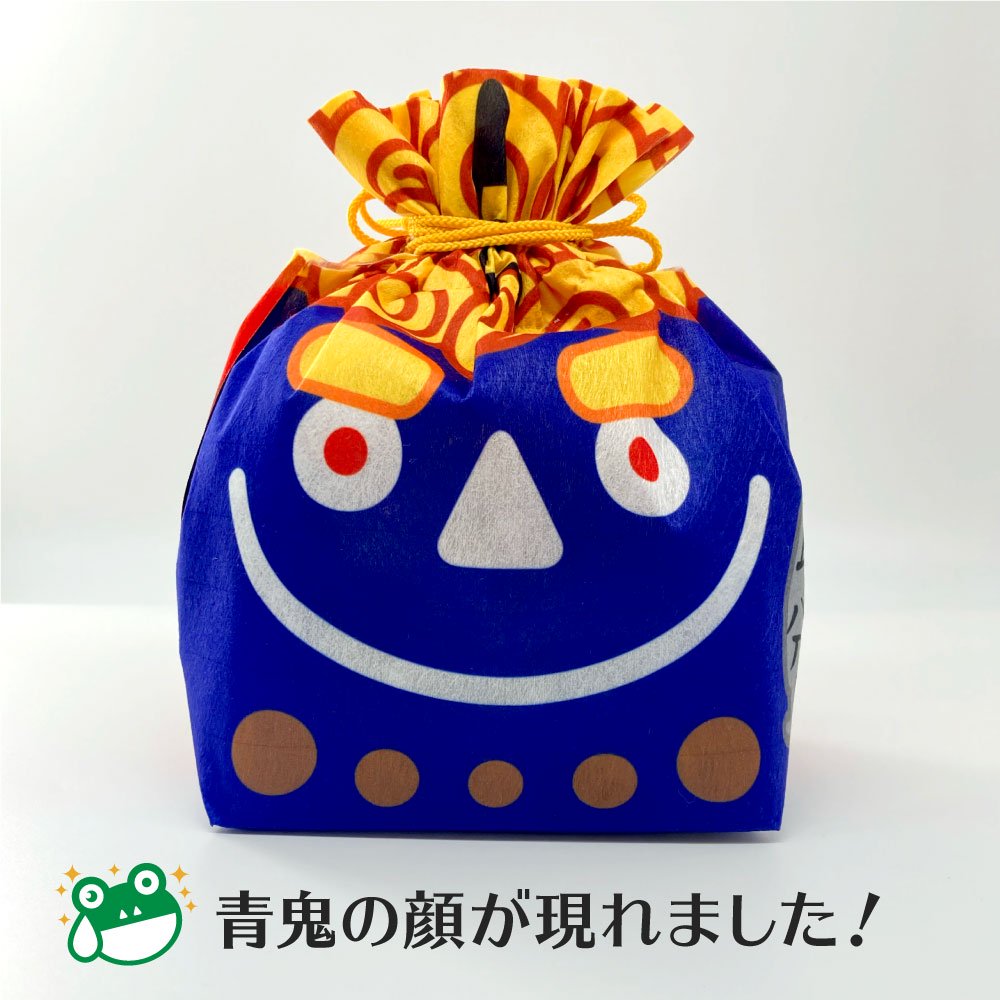 節分お豆、豆菓子小袋セット【赤鬼・青鬼】季節柄の巾着袋ご紹介 節分お豆、豆菓子小袋セット【赤鬼・青鬼】季節柄の巾着袋ご紹介