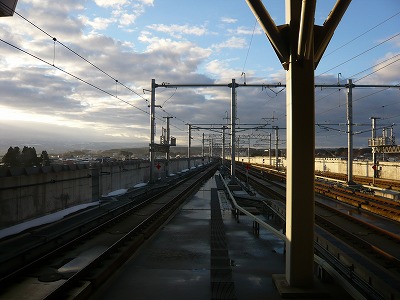 青森駅ホームから