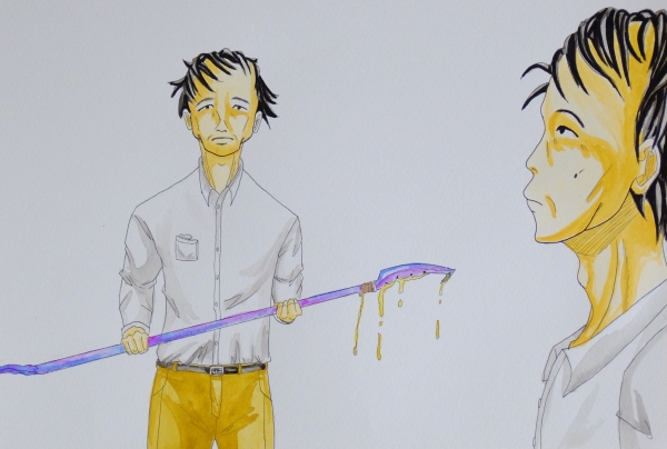グレイヴ リーパーのイラスト 煙々羅と中年の男 Sanni Yakaoo