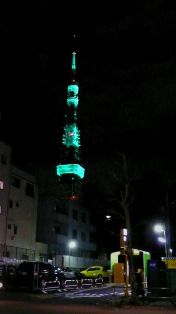 Vol.262 東京タワー 緑色のライトアップ 〜 愛宕ヒルズより