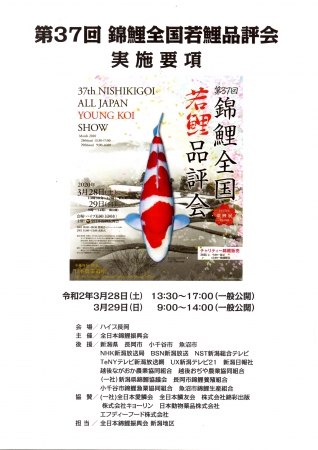 第37回錦鯉全国若鯉品評会実施要項