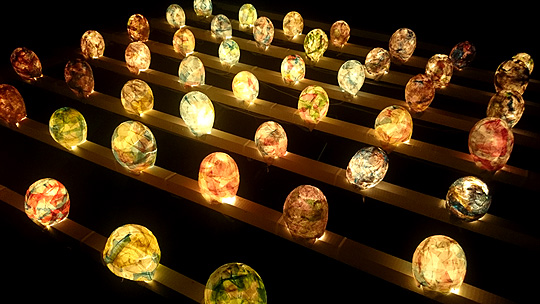 和紙の展示