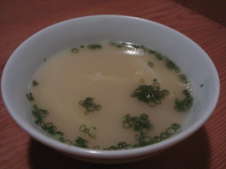 鶏の水炊き風スープ